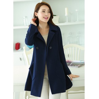 Momcloth LCG047 เสื้อคลุมตัวนอก-สูท Korean cardigan style สีเนวี่