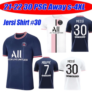 S-4xl ปารีส แซงต์ เสื้อสตรี PSG Away Home Jersey เกรด:AAA 1:1 2021-22 เสื้อกีฬา Messi NO.30 เมสซี่ football jersey