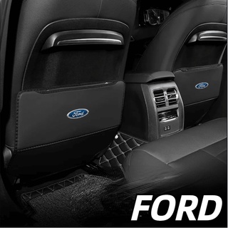 FORD LOGO car rear seat anti-kick leather pad MUSTANG F-150 Fiesta FOCUS ESCAPE EDGE EXPLORER Expedition mendeo anti-dirty pad seat storage interior modification