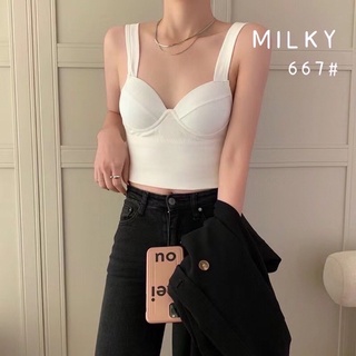 🧸667# สายเดี่ยวฟองน้ำเย็บติด พร้อมส่ง!