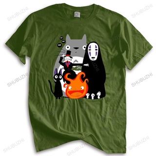 ถูกสุดๆมาใหม่ เสื้อยืดลําลอง แขนสั้น พิมพ์ลาย My neighbour Totoro Studio Ghibli สไตล์ยุโรป สําหรับผู้ชาย