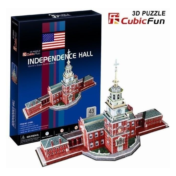 จิ๊กซอว์ 3 มิติ อินดิเพนเดนซ์ฮอลล์ Independence Hall c120 แบรนด์ Cubicfun ของแท้ 100% สินค้าพร้อมส่ง