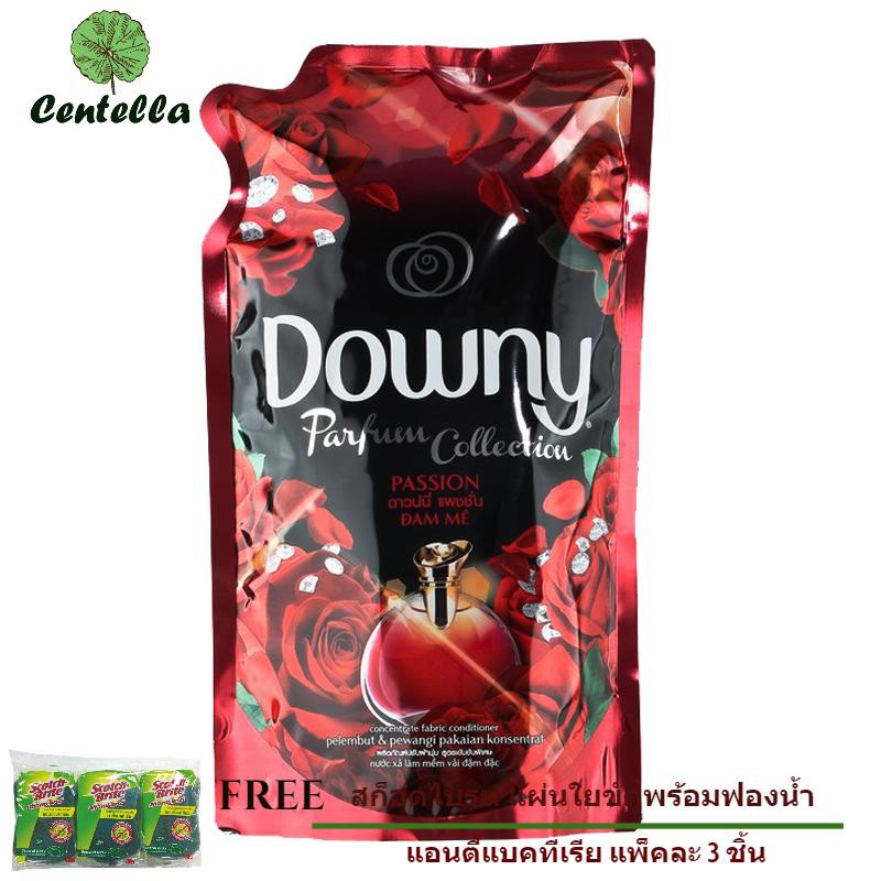 DOWNY PASSION1600/1500MLX1 Free 3M ANTIBAC SPONGE GREEN 3pcs/pack
