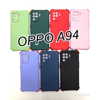 ***A94***🆕งานใหม่***พร้​อมส่งในไมย***เคสTPU​นิ่ม​สี​พื้น​ปุ่ม​สี For OPPO A94 | OPPOA94