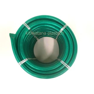 Shiyoda ส่งฟรี! สายยางใยเชือกสีเขียว 1/2”(4หุน) ยาว20ม ทนแรงดัน ไม่รั่วไม่แตก ป้องกันตะไคร่น้ำ ใช้ยาว10ปี [GH12-01-20]