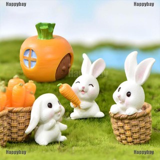 Happybay ตุ๊กตากระต่ายจิ๋ว สําหรับตกแต่งสวน