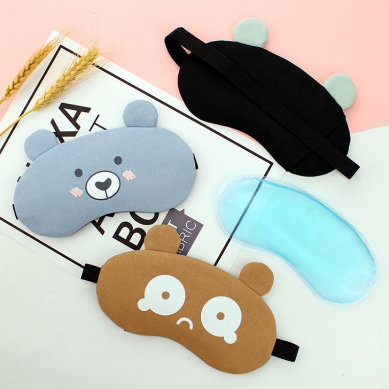 ผ้าปิดตา+แถมเจล​ทุกชิ้น (eye mask) ที่ปิดตา ผ้าปิดตานอน ที่ปิดตานอน เจลปิดตา ผ้าปิดตาพร้อมเจล ปิดตานอน น่ารัก ลายการ์ตูน