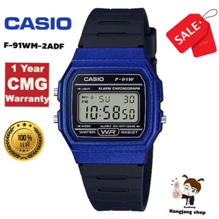 Casio F-91WM-2AVDF ของแท้ 💯% ประกันศูนย์ CMG 1 ปี นาฬิกาข้อมือแบรนด์แท้ Casio สามารถใส่ได้ทั้งผู้หญิงและผู้ชาย