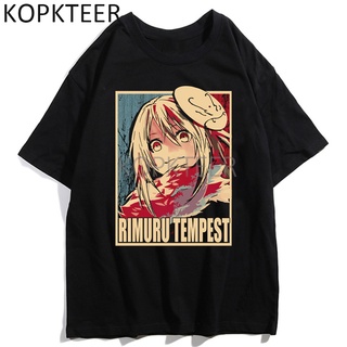 เสื้อยืดผ้าฝ้ายพรีเมี่ยม เสื้อยืดลําลอง แขนสั้น พิมพ์ลายการ์ตูนอนิเมะ Rimuru Tempest Tensei Shitara Slime Datta Ken สไตล