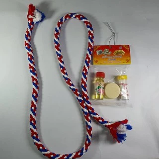 ชุดเจิมรถ ด้ายผูกคอรถ ด้าย 3 สี แป้งเจิมรถ