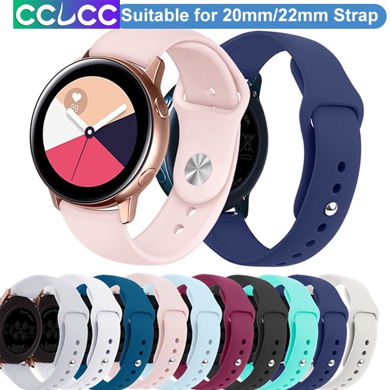 สายนาฬิกาข้อมือซิลิโคน สําหรับ Samsung Galaxy Watch 4 Classic Active 2 44 มม. 40 มม. 3 45/41/46/42 มม. Huawei Watch GT 2e Pro