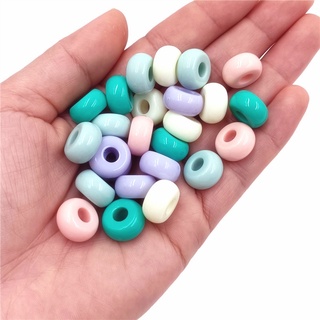 10Pcs 14mm Creative Cream Color Flat Round Septal Beads Fashion DIY Jewelry Accessories for Earring Bracelet Making