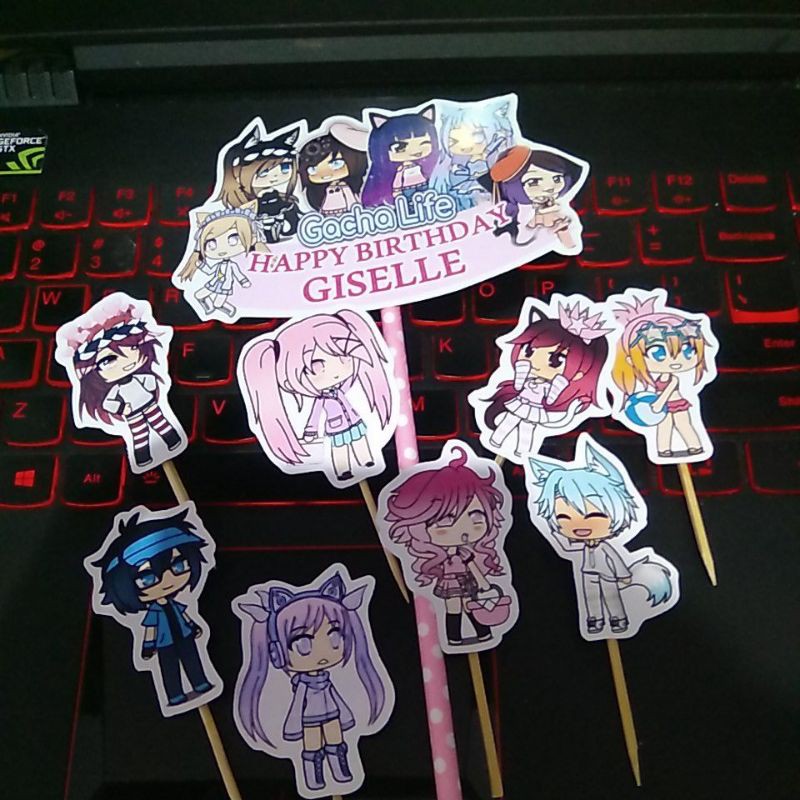 ท็อปเปอร์เค้ก ตกแต่งเค้ก gacha life gachalife