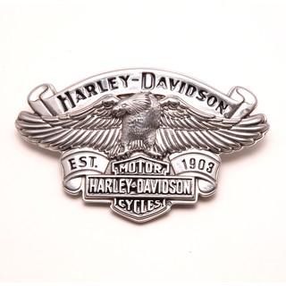 HD-03 หัวเข็มขัด HARLEY DAVIDSON หัวเข็มขัดอย่างเดียวไม่มีสายหนัง ใส่กับขนาดของสายหนังกว้างประมาณ 4 ซ.ม. มือ2 H-03