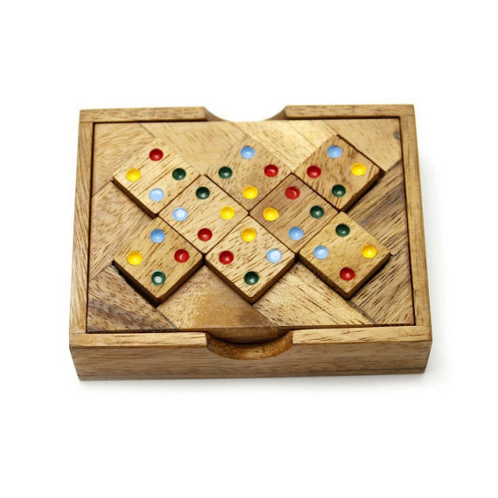 Ama-Wood ของเล่นไม้ ต่อสีเล็ก (Matching Squares Puzzle 8 pcs.)