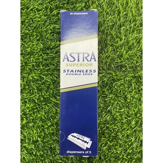 ใบมีดโกนแอสต้า​ ​Astra​ superior stainless Double Edge 100 ใบใน 1 กล่อง