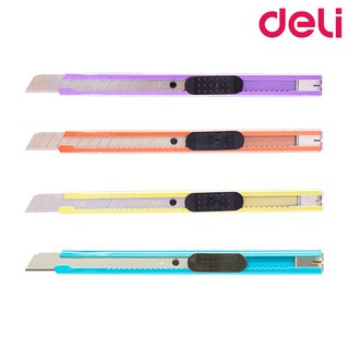 คัตเตอร์เหล็กเล็ก Deli 2066 คละสี