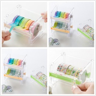 Portable Convenient Cutter Creative Adhesive Tape Dispenser Office Desktop Scotch Tape Holder with Tape Cutter