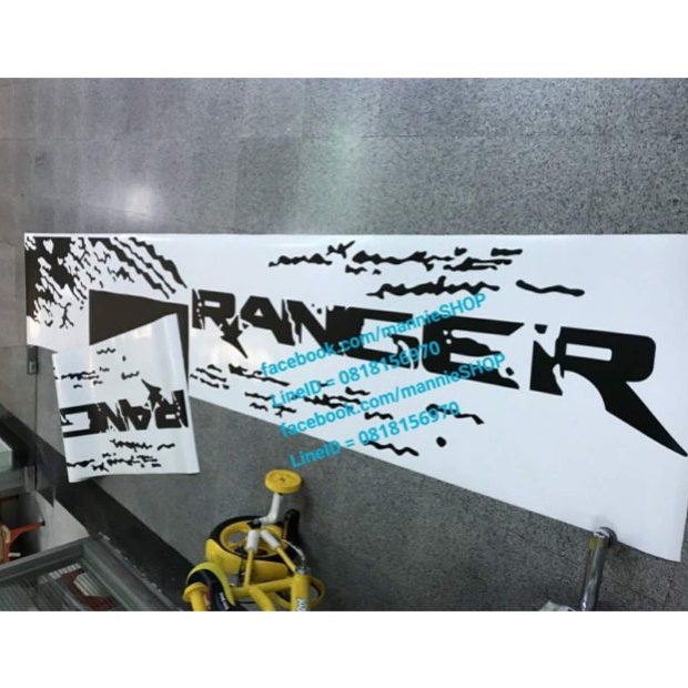 สติ๊กเกอร์ งานตัดคอม ติดข้างรถ คำว่า RANGER ลายป้ายสี sticker ติดรถ แต่งรถ ฟอร์ด FORD สติกเกอร์ สติกเกอ เท่ห์ หล่อ