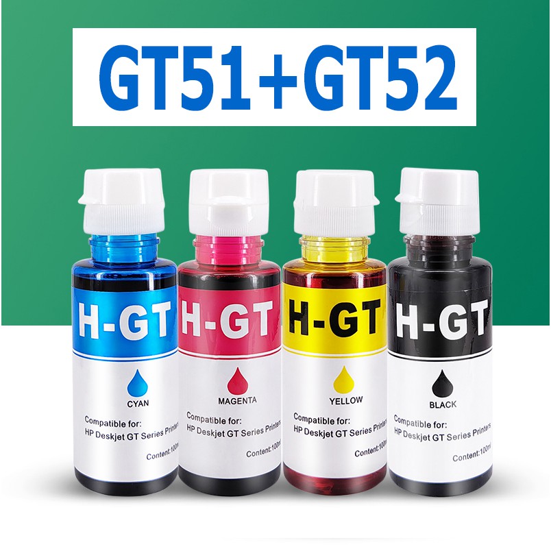 HP GT51 GT52 หมึก GT 51 GT 52 หมึกรีฟิลใช้ได้กับ HP Tank  411  410  311  318  418  419  519 หมึกสีดำ