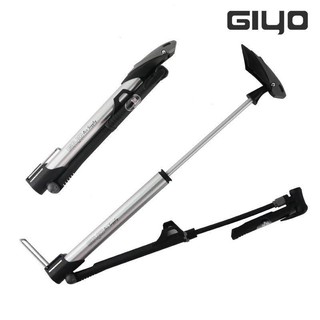 สูบลมติดรถจักรยาน สูบพกพา Giyo รุ่น GM-71 มีเกจวัดลม  แรงดันมากถึง 140 psi ใช้ได้ทั้ง หัวเล็กและใหญ่ (บรรจุ 1ชิ้น)