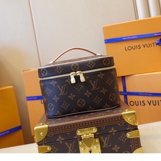 พรี Lv Louis Vuitton nice mini M44495 กระเป๋าถือกระเป๋าสะพายกระเป๋าแฟชั่นแบรนด์เนน