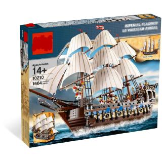 mega toys ตัวต่อเลโก้ รุ่น no.19003 ชุด เรือใบขาว The Imperial Flagship จำนวน 1664 ชิ้น