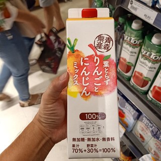 ecook น้ำแอปเปิ้ล อโอโมริ ญี่ปุ่น ผสม แครอท มะนาว seiken apple &amp; carrot juice 1000ml