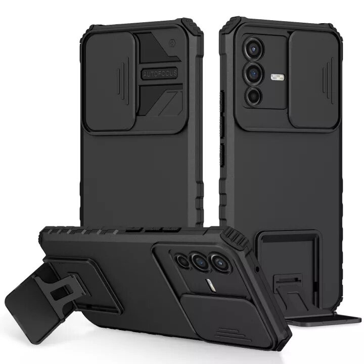 ส่งจาทไทย เคสโทรศัพท์ Case Vivo Y15S Y01 Y01A Y30 Y50 Y76 เคสกันกระแทก กันรอยกล้อง  มีขาตั้ง
