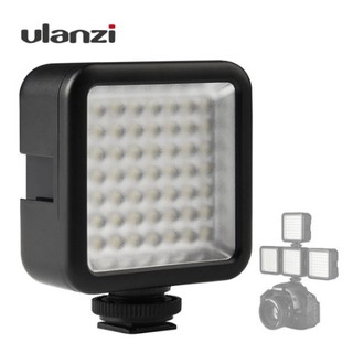 Ulanzi ไฟวิดีโอ LED 49 ดวง พร้อมฮอตชู 3 ดวง หรี่แสงได้ แบบพกพา พลังงานสูง สําหรับสมาร์ทโฟน Canon Nikon