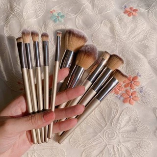 E047 แปรงแต่งหน้า Make Brush Set เซต10ชิ้น ปัดแก้ม ไฮไลท์ แต่งหน้า (สีคลาสสิคมากๆ)