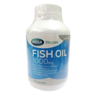 FISH OIL 1000 MG MEGA น้ำมันปลา เมกาวีแคร์ ขนาดบรรจุ 30/100 แคปซูล ฟิชออยล์ น้ำมันปลาชนิดแคปซูล