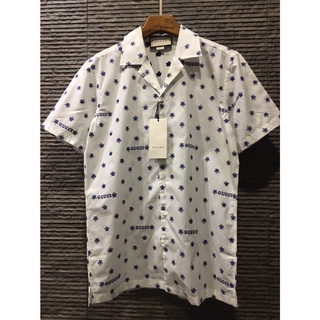 เสื้อเชิ้ตแขนสั้น STAR PRINT SHIRT ถ่ายสดจากสินค้าจริง100% Size S อก 40 / M อก 42 / L อก 44