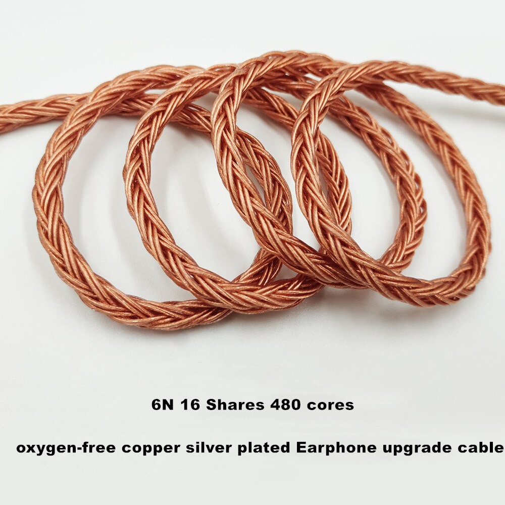 JCALLY JC16 JC16S สายอัพเกรด สายถัก 16 core ขั้ว 2pin ขั้ว mmcx 3.5 มิล ...