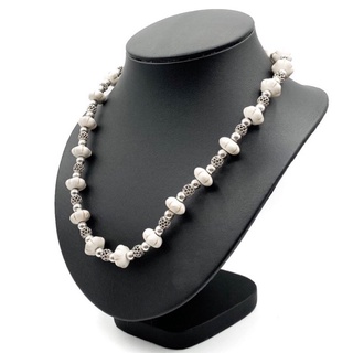 DSP สร้อยคอหินปะการัง สร้อยหินนำโชค เงินแท้ 92.5% : Coral Fosil 925 Sterling Silver Necklace [NFS0096]