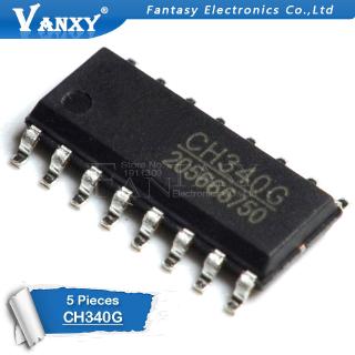 5PCS CH340G SOP16 340G SOP-16 CH340 SOP Original  IC R3 Board Free USB Cable Serial Chip