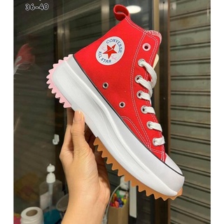 รองเท้าหุ้มข้อ ส้นหยัก Convers All Star สีชมพู