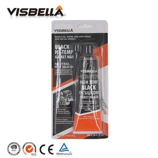 Visbella Hi-Temp RTV Silicone 105g กาวทาปะเก็น อ่างน้ำมันเครื่อง ฝาครอบไอดี วาล์ว ซิลิโคน(สีดำ) ทนความร้อนสูง จากอเมริกา