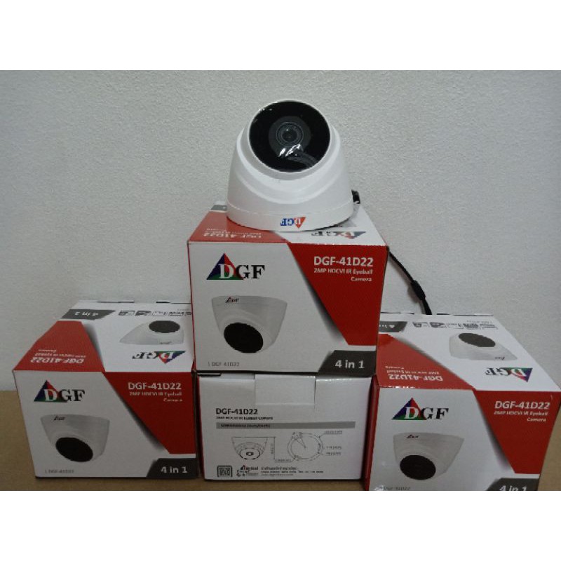 กล้องวงจรปิดDGF รุ่น DGF-41D22 (ทรงโดม) ความละเอียด 2 ล้านพิกเซลเลนส์ 3.6mm รองรับ ระบบDWDR / HLC / BLCไม่ใช่กล้องไวฟาย