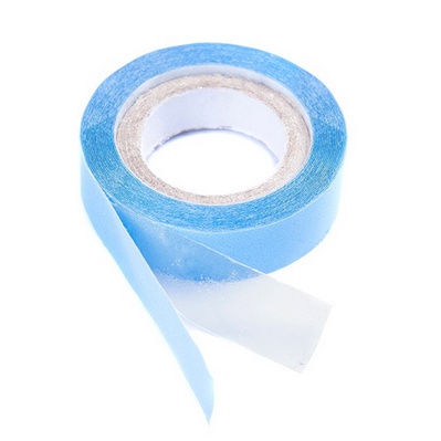 เทปกาวสองหน้า แต่งลูกไม้ สีฟ้า ขนาด 2.54 ซม. (1 นิ้ว)*3 หลา สําหรับต่อขยายเทป วิกผม และวิกผม