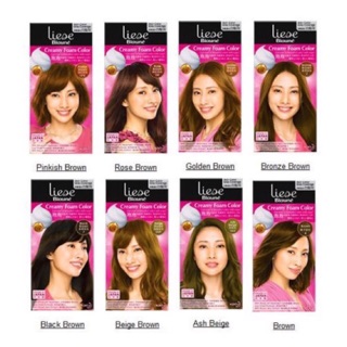มีโค้ดลด9เดือน9 Liese ลิเซ่ โบลวเน่ โฟมเปลี่ยนสีผม ปิดผมขาว มีครบทุกสี Liese Braune Creamy Foam Color