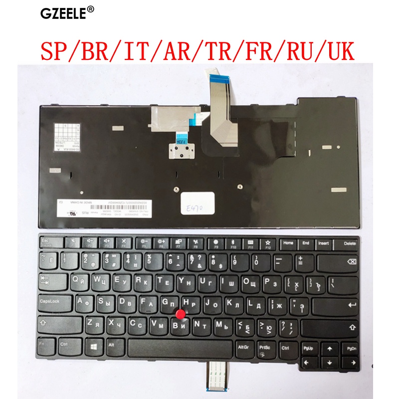 US/SP/BR/IT/AR/TR/FR/RU/UK New for Lenovo E470 E470C E475 FRU 01AX040 Laptop KEYBOARD QWERTY Spanish
