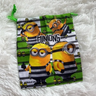 Minions กระเป๋าผ้าหูรูดมินเนี่ยน