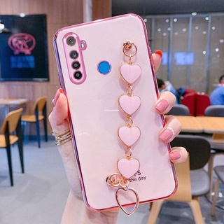 เคส Realme 5 5i 6i 5s 5 Pro C3 สร้อยข้อมือหัวใจสำหรับเด็กหญิงและสตรี | HY