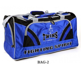 Twins Special Gym Bag Bag-2 Blue Boxing Equipment Large Waterproof Nylon Muay Thai MMA K1 กระเป๋ายิม ทวินส์ สเปเชียล