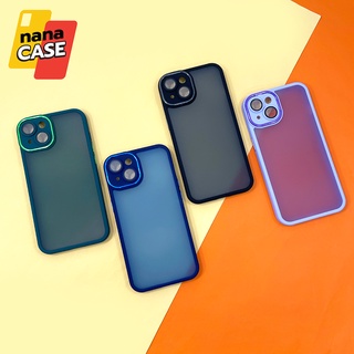 เคส i14 i14 Pro i14 Pro Max i14 Maxเคสขอบสีหลังขุ่นกันเลนส์กล้อง ขอบสี เลนส์เงา ใช้ได้ทั้งหญิงและชาย