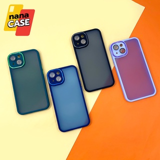 เคสเรียวมี/Realme C21y C25y C11(2021) 5 5i 5s 6i C3 C35 เคสขอบสีหลังขุ่นกันเลนส์กล้อง ขอบสี เลนส์เงา