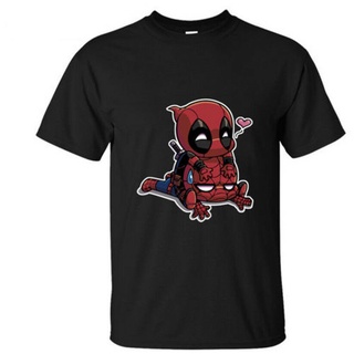 เสื้อยืด ลาย SpiderMan Deadpool ตลก