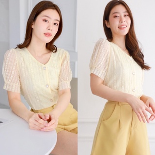 (L12) เสื้อลูกไม้ สวย เรียบหรุ สไตล์คุณหนู ดูไฮโซมาก