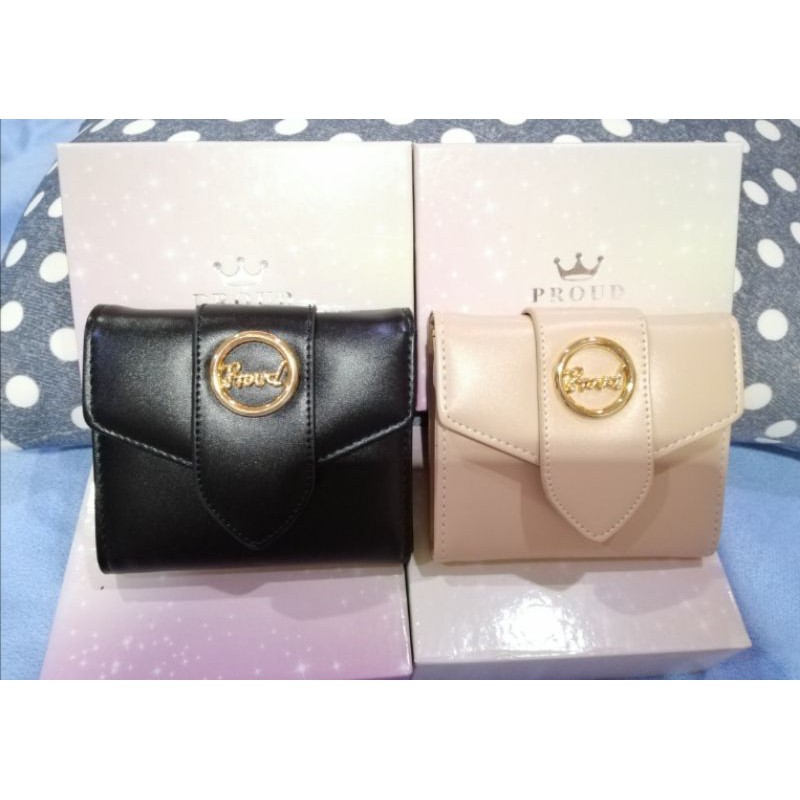Sale 60% PROUD กระเป๋าสตางค์ใบกลางสามพับแบรนด์แท้ PROUD